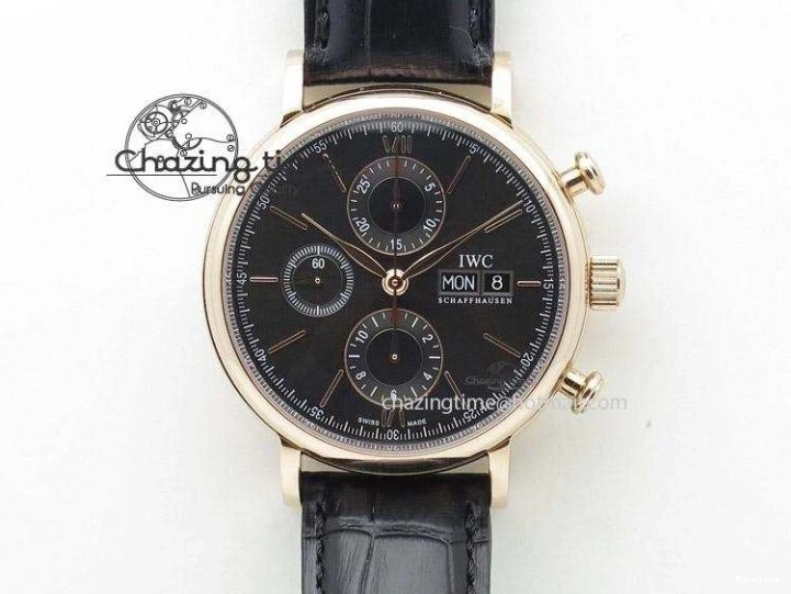 MIROTIME 0323 Pilot Chrono SS AZF 1:1 Best Edition Blue Dial on Brown Leather Strap A TimelessDesign 7060